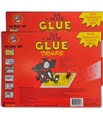 2 pcs Rat Mouse Glue Traps Insects Mice Sticky Boards Pest Control - 9803